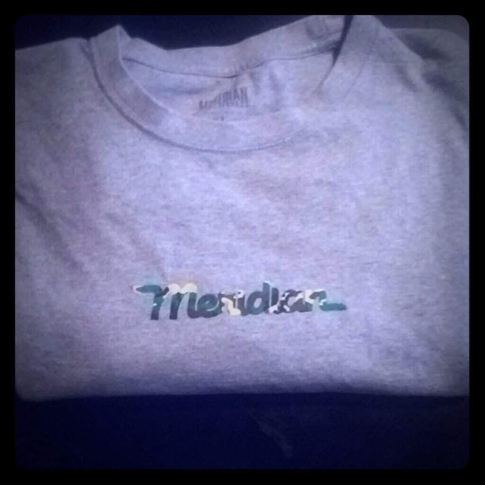 A men's "Meridian" t-shirt